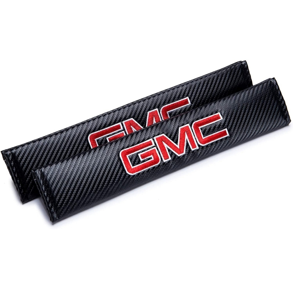 2 new GMC csrbon fiber car seat belt cushioned pads - Picture 2 of 5